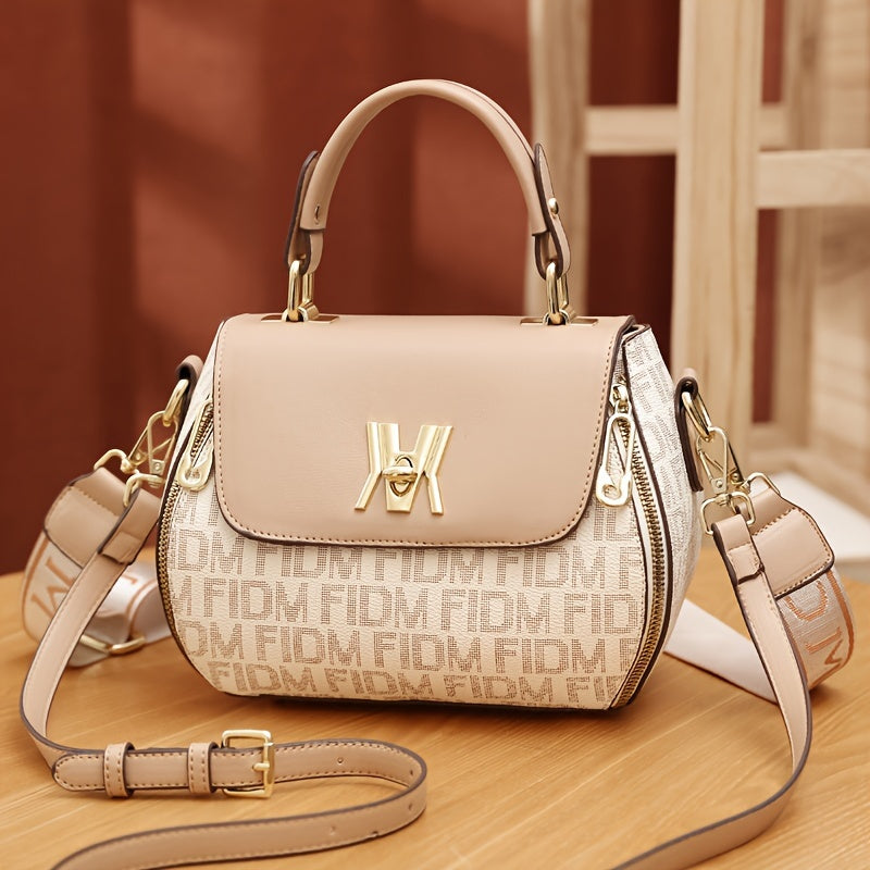 Vintage PU Crossbody Bag, Retro Shoulder Bag, Women's Fashion Handbag & Satchel Purse