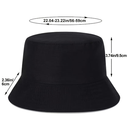 1pc Unisex Trendy Bucket Hat With Letters Pattern, Sun Protection Casual Hat, Suitable For Daily Wear And Vocation