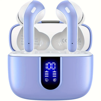 LIFEBEE New Wireless 5.3 Earbuds for Running Sports, Mini Wireless Earphones Stereo Headphones with Dual-LED Display, Wireless Headset Built-in Microphone