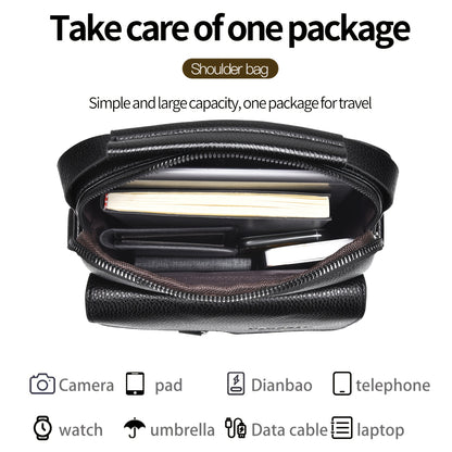 New Men's Crossbody Bag Messenger Bag with Mahogany Pattern Large Capacity Design PU Material Men's Casual Retro Adjustable Shoulder Bag for Going Out Valentine's Day Gift for Husband or Boyfriend