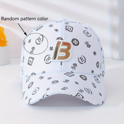 Letter B Embroidery Baseball Cap Classic Solid Color Trendy Dad Hat Lightweight Adjustable Sun Hats For Women & Men