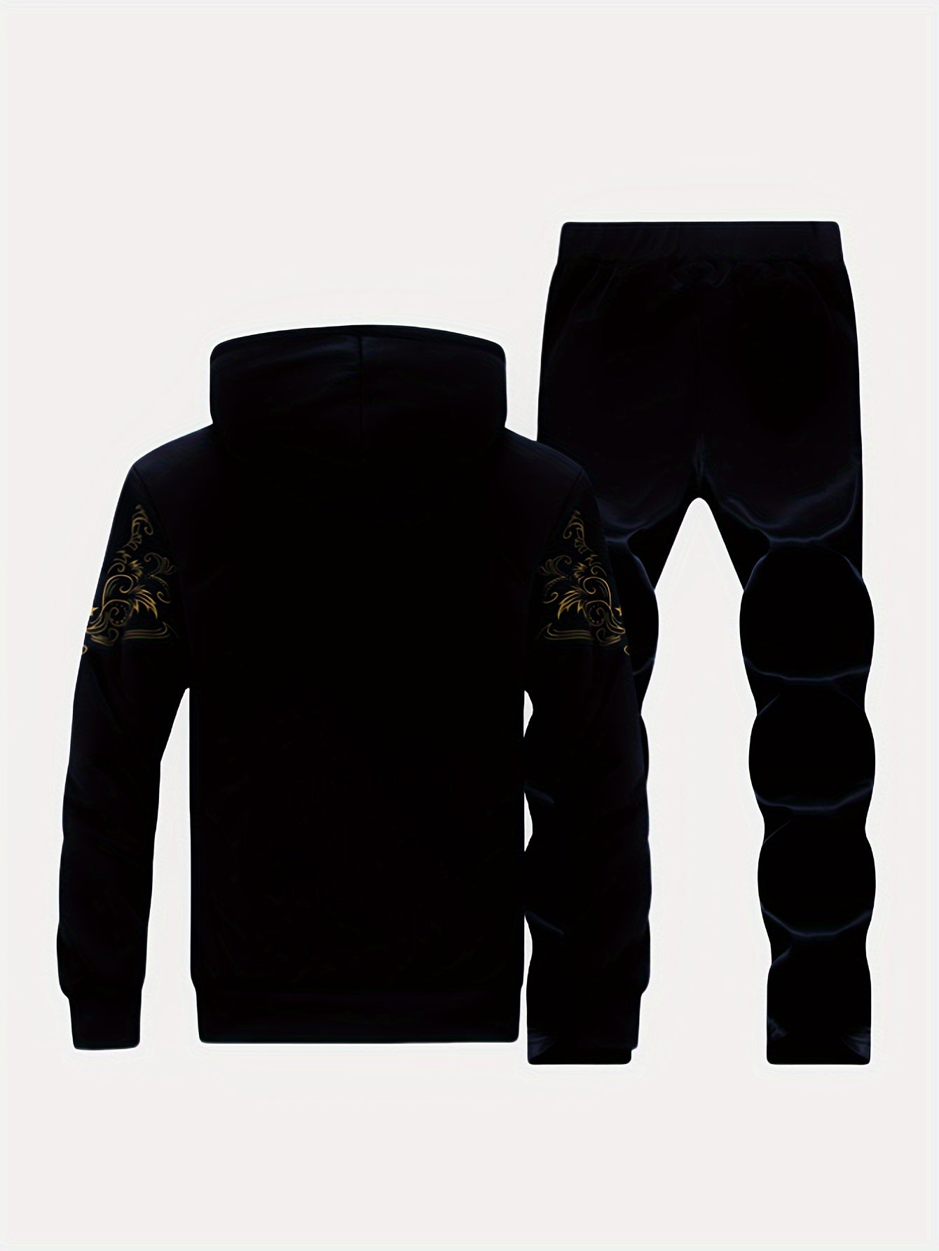 Autumn and Winter Men's Sports Casual Suit Men's Plus Velvet Thickened Hooded Sportswear Cardigan Fitness Suit Warm Home Wear