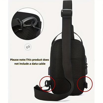 Men'S Crossbody Bag with Password Lock, Anti-Theft Chest Bag, Trendy Casual Sports Shoulder Bag, Large Capacity Crossbody Men'S Bag, Daily Commuting Shoulder Bag