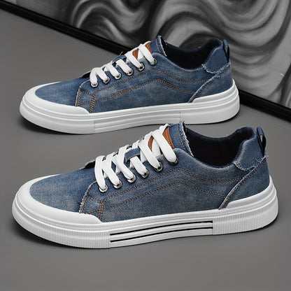 Men's Casual Sneakers - Lightweight Breathable Canvas & PVC Sole, Low-Top Lace-Up Round Toe Design for Outdoor Hiking, Streetwear & Daily Wear - All-Season Versatile Comfortable Shoes, Versatile Sneakers | Lowtop Sneakers | D