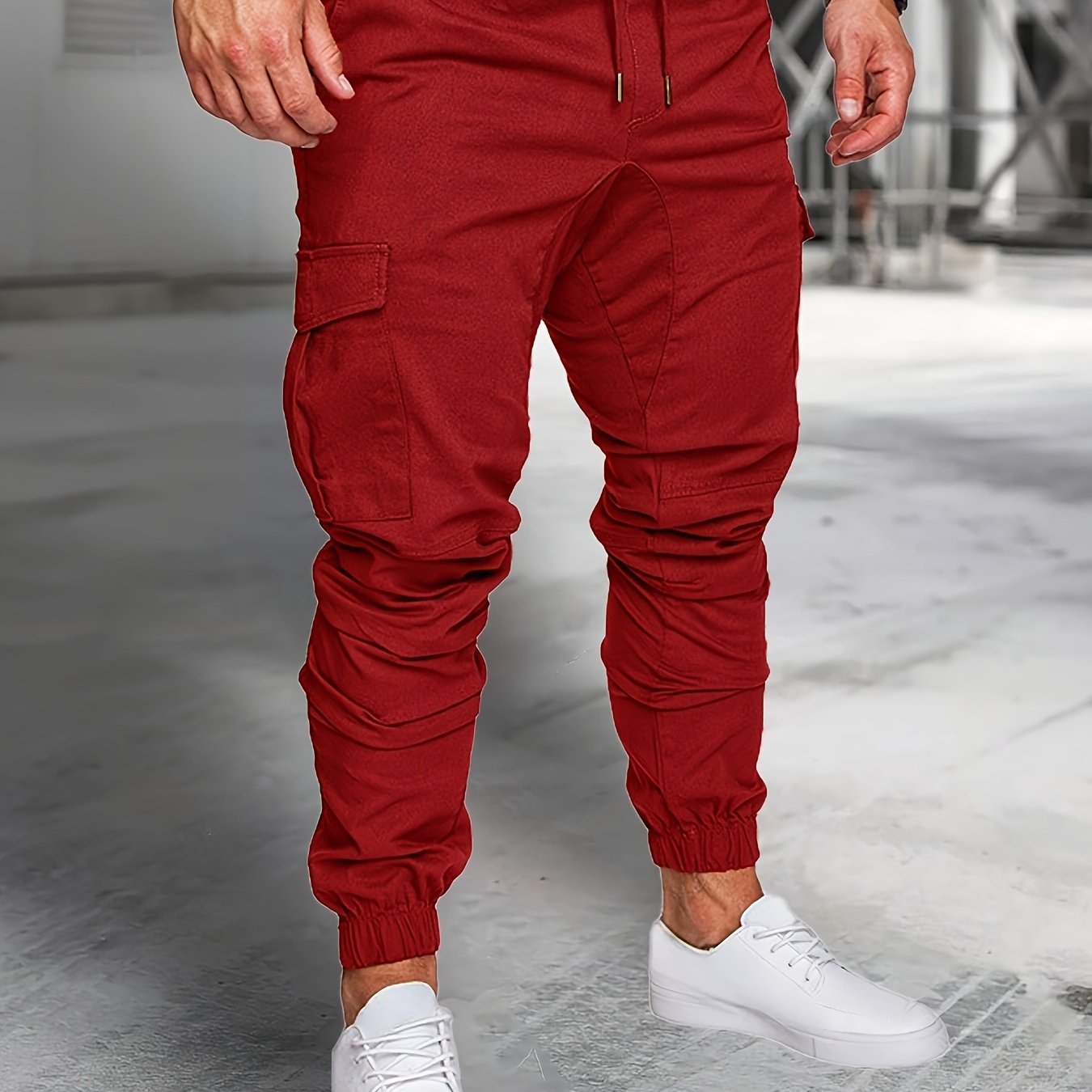 Men's Cargo Pants Outdoor Hiking Multi-Pocket Utility Long Trousers, Casual Style, For All Seasons