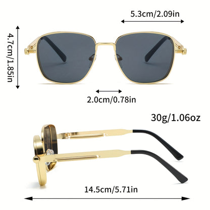 1 retro style, metallic texture, exquisite fashion glasses, unisex decorative dark sheet, suitable for parties and daily wear