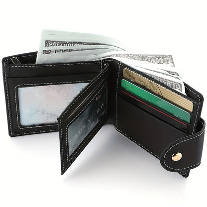 Fashion Eagle Wallet For Men, Zipper Snap Coin Credit Card Bag, Frosted PU Leather Clip For Men