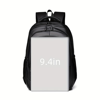1pc Wear-Resistant Men'S Large Capacity Backpack - Travel, College, Sports, Holiday Essentials with Lightweight Adjustable Shoulder Straps, Zipper Closure, and Solid Colors, Nylon, Business Casua
