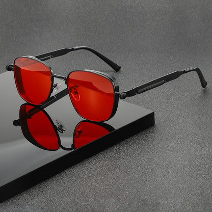 1 retro style, metallic texture, exquisite fashion glasses, unisex decorative dark sheet, suitable for parties and daily wear