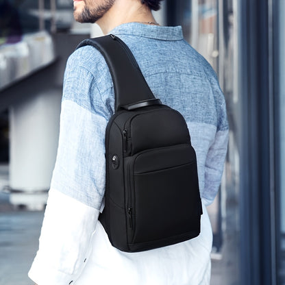 1pc Men's Fashion Crossbody Bag, Oxford Cloth Multifunctional Shoulder Bag