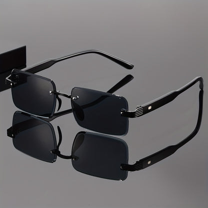 Unisex Business Square Fashion Glasses for Men & Women - High-Quality PC Frame with Gradient Purple Lenses, Sleek Black Design, Durable & Stylish for Casual or Professional Wear, Stylish Eyewear, Sophisticated Eyewear, Durabl