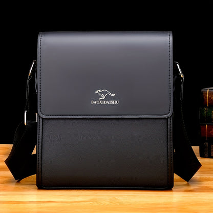 KADIDAISHU Men'S Business Messenger Bag - Black Crossbody with Adjustable Strap, Multiple Compartments for Daily Commute & Casual Use, Crossbody Ba