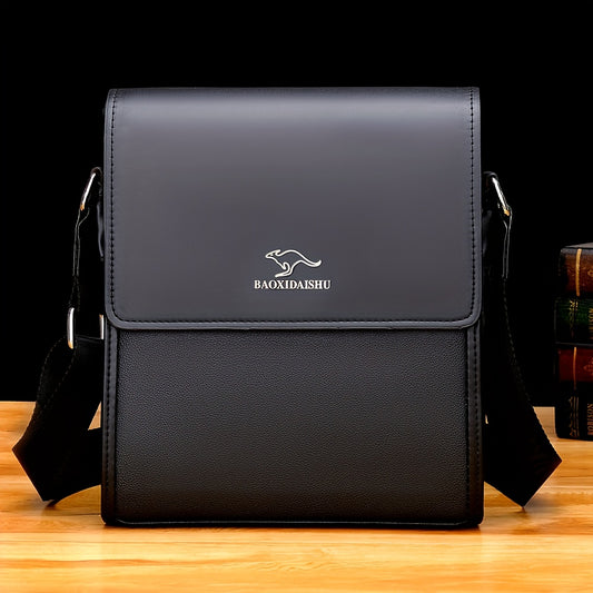 KADIDAISHU Men'S Business Messenger Bag - Black Crossbody with Adjustable Strap, Multiple Compartments for Daily Commute & Casual Use, Crossbody Ba