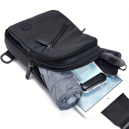 Stylish Men's Chest Bag Multifunctional Student Crossbody Bag Daily Commuting Trendy Versatile Shoulder Bag Outdoor Sports Bag Riding Small Backpack