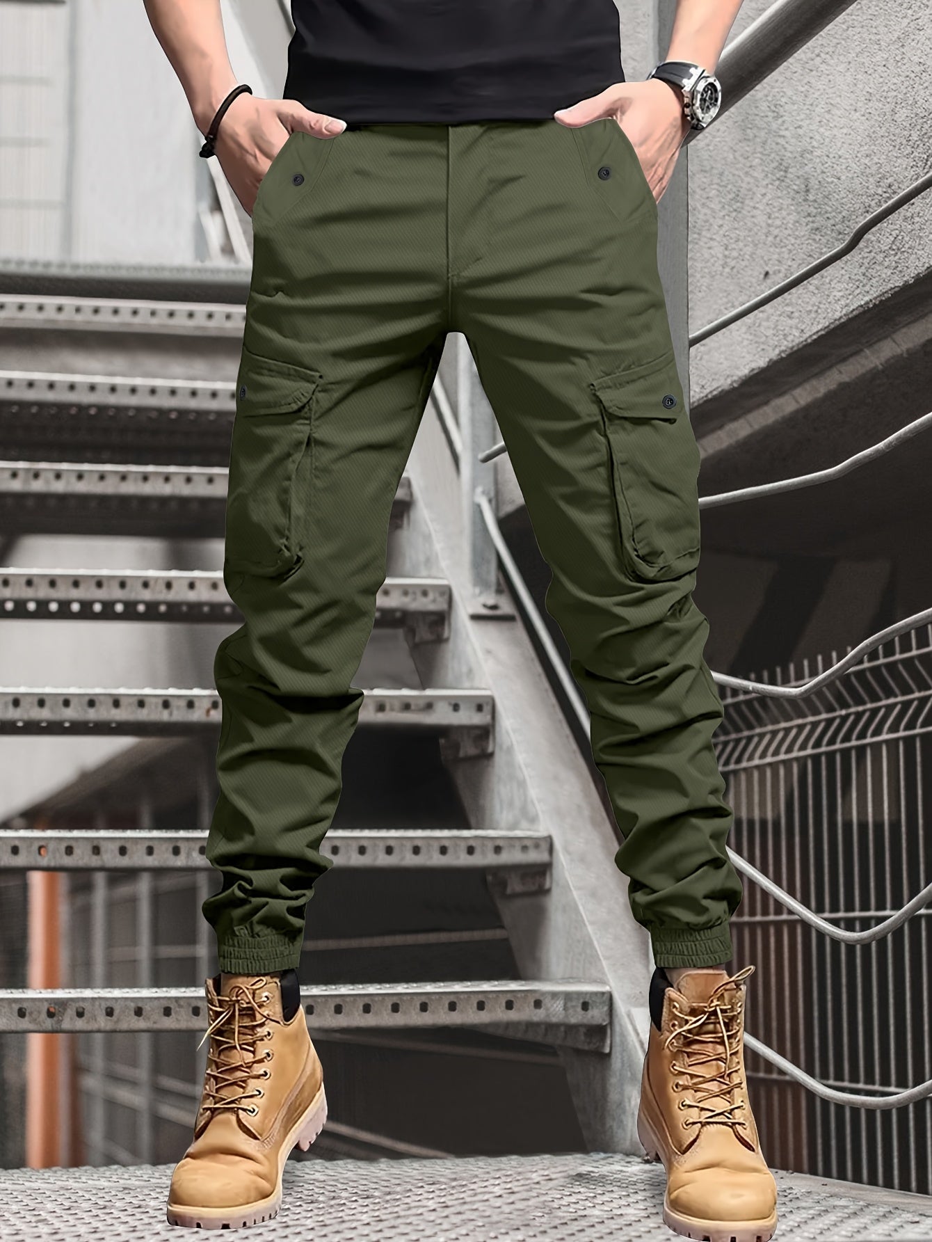 Men'S Cargo Pants, Stylish And Casual Joggers with Multiple Pocket Decorations, Suitable for Spring And Summer, Model 2188.