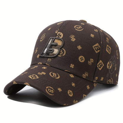 Embroidered Letter B Spring Autumn Casual Duckbill Cap Unisex Baseball Hat New Fashion Lightweight Adjustable Hat