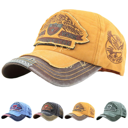 Vintage 1985 New York Style Baseball Cap Distressed Sun Hat Outdoor Cap Unisex Trendy