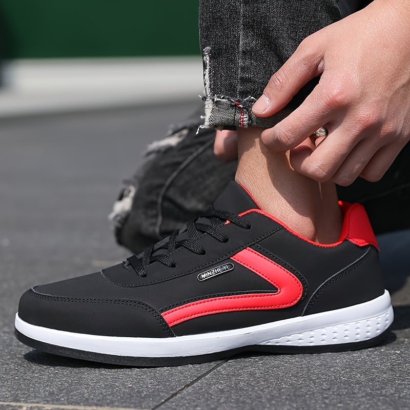 Men'S Classic British Style Casual Business Shoes - All-Season Solid & Geometric Pattern, Low Top Lace-Up, Round Toe, Faux Upper, Fabric Inner, EVA TPR Sole, Comfortable Minimalist Design for Daily & Outdoor Use, Everyday Com
