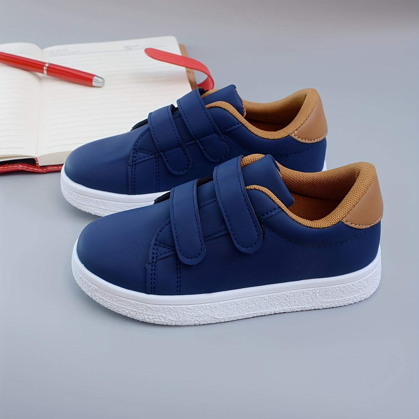 1 Pair Youngsters' Low-Top Casual Sneakers - Breathable Faux Cover with Closure, Lightweight TPR Sole for Boys & Girls - Spring/Fall Outdoor School & Daily Wear Shoes, Youngsters Sneakers, Everyday Youngsters Footwear, Stylis