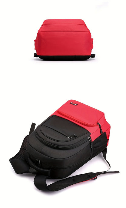 Durable Oxford Fabric Backpack - Spacious, Breathable, Adjustable Strap, Laptop Compartment, Ideal for Hiking, Camping, Travel, School & Work - High 46cm, Long 32cm, Thick 19cm, School Backpack | Adjustable Strap Backpack | D