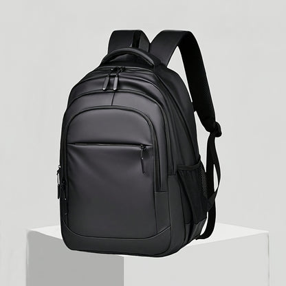 1pc Wear-Resistant Men'S Large Capacity Backpack - Travel, College, Sports, Holiday Essentials with Lightweight Adjustable Shoulder Straps, Zipper Closure, and Solid Colors, Nylon, Business Casua
