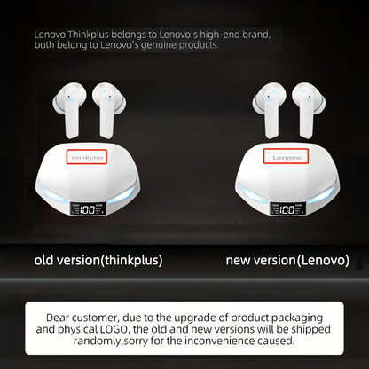 Lenovo XT53 True Wireless Headphones with Intuitive Touch Control - Black, Noise Cancelling, Wireless, Rechargeable Lithium Battery, Perfect for Calls, Music & Gaming - Trending Design for Daily Use, Gaming Headphones | Moder