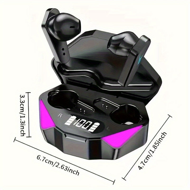 ՆՈՐ X15 Bluetooth անլար խաղային ականջակալներ 65 մվ ցածր լատենտությամբ Fone խաղային ականջակալներ միկրոֆոնով, ձեռքերի ազատ օգտագործման համար
