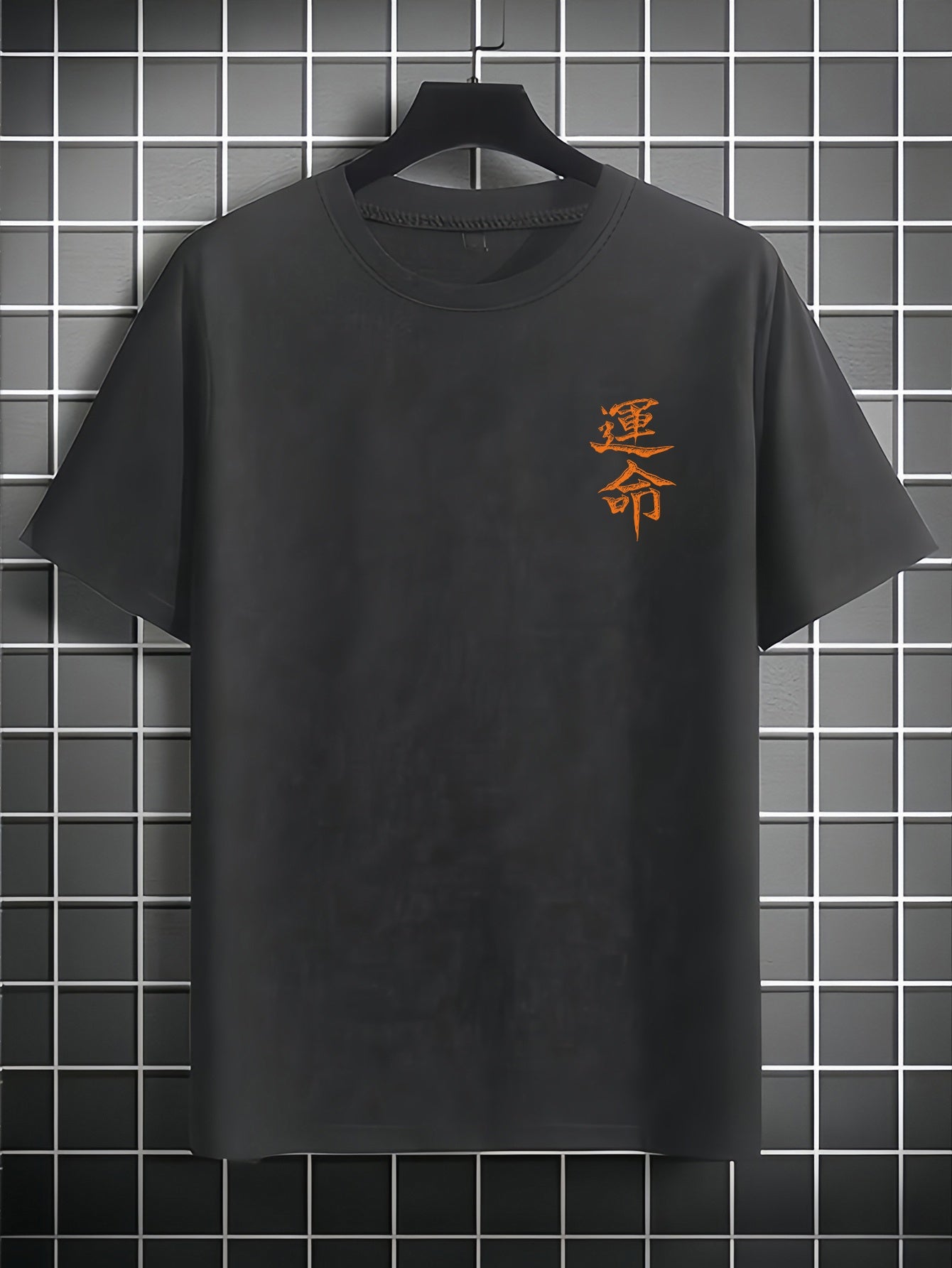 Men'S Japanese Samurai Sword Graphic T-Shirt - Casual Loose Fit Crew Neck, Short Sleeve Tee with Red Stylized Japanese Katanas Design, Breathable Polyester for Spring & Summer Outdoor Wear
