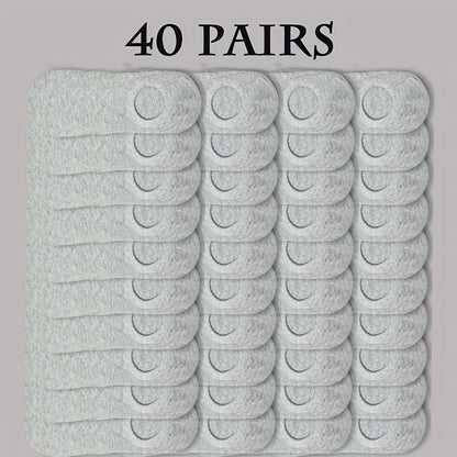 40 Pairs Men'S & Women'S Invisible Boat Socks - Breathable, Lightweight Running & Sports Socks with No-Show Design, Polyester Knit Fabric, Solid Colors (Gray, White, Black), Everyday Leisure Socks | Solid Color Socks | Lightw