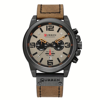 CURREN Men's Sports Watch, Multifunctional Waterproof Wristwatch