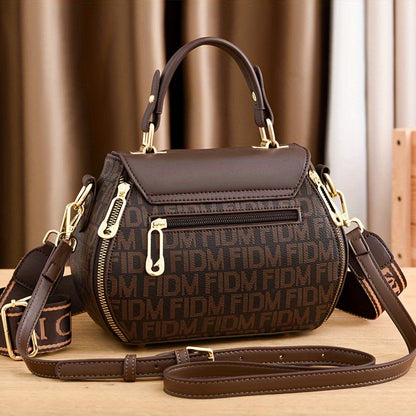 Vintage PU Crossbody Bag, Retro Shoulder Bag, Women's Fashion Handbag & Satchel Purse