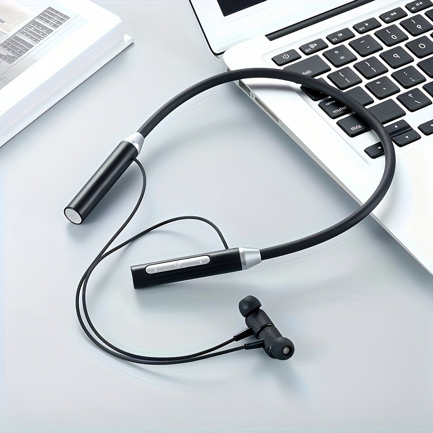 Wireless Neckband Headphones, Wireless 5.3, High-Capacity, Ultra-Long Battery Life, with Microphone for Noise Cancelling Clear Calls, In-Ear Earbuds Earphones, Booming Sound, for Sports Running Music Workout Gym, for Samsung