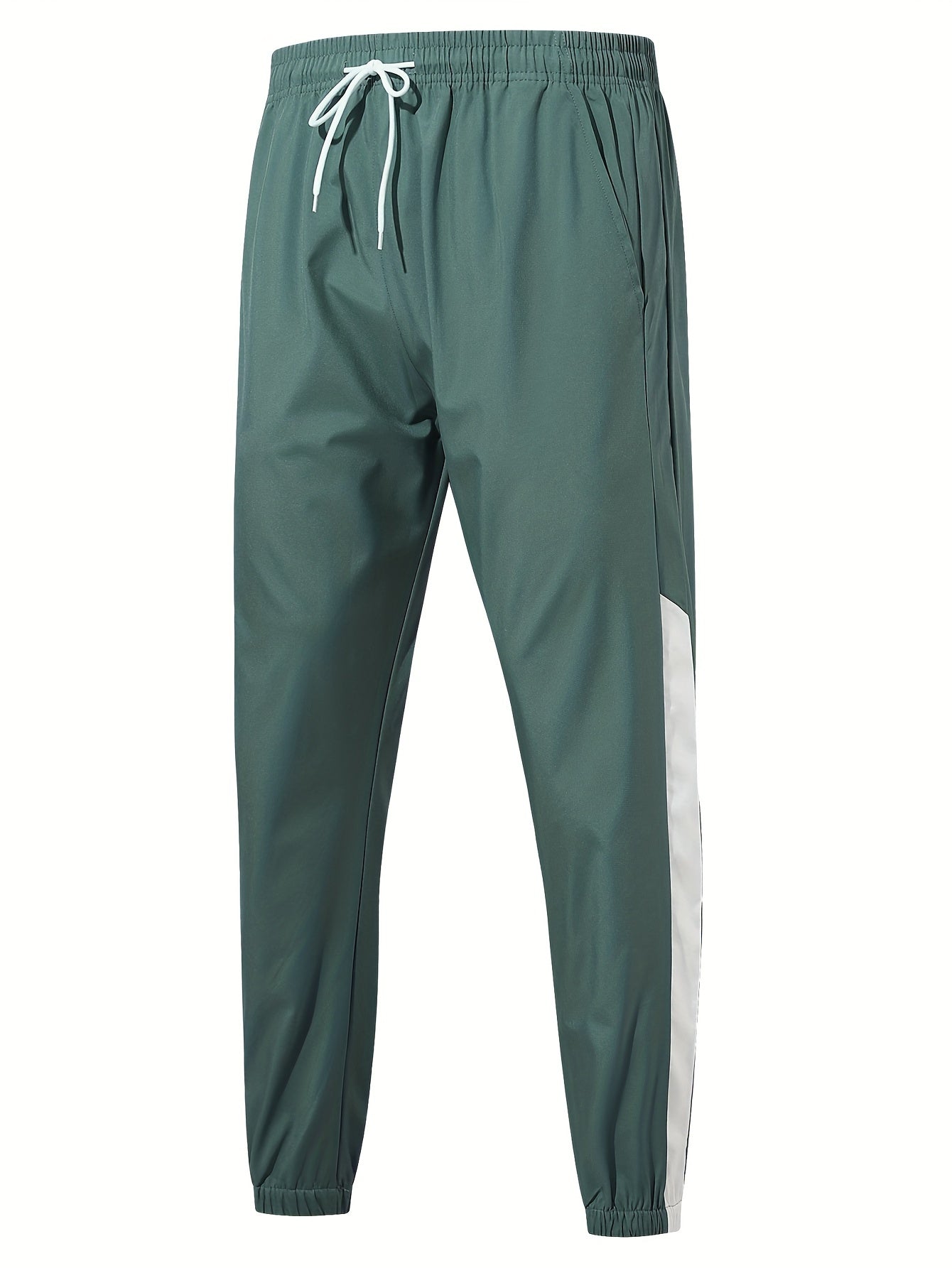 Men's Casual Sports Set, Spring/Autumn Hooded Jacket And Pants, 2-Piece Stylish Athletic Suit, Youth Fashion Trend, Color Block Design
