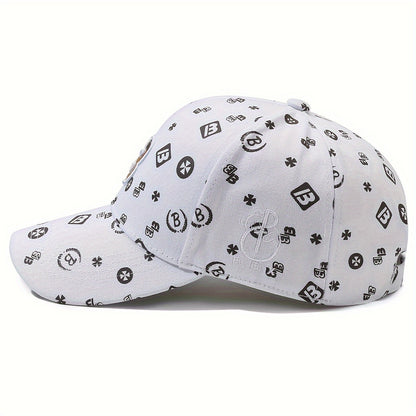 Embroidered Letter B Spring Autumn Casual Duckbill Cap Unisex Baseball Hat New Fashion Lightweight Adjustable Hat