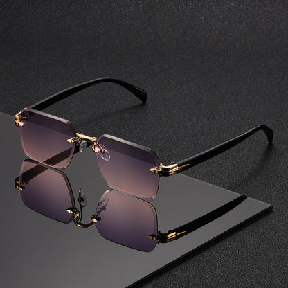 A New Style of Frameless Square Glasses for Men, Featuring a Trendy And Unique Design Suitable for Street Photography.