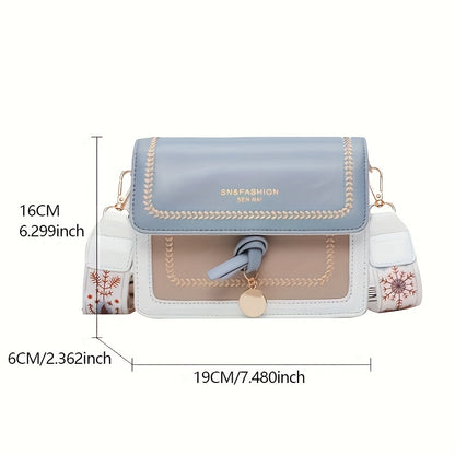 Women'S Large Capacity Crossbody Bag with Adjustable Strap, Magnetic Closure & Bow Accent - Versatile Black Shoulder Bag for Casual & Formal Occasions, Crossbody Purse, Formal Accessory, Trendy Accessory, Synthetic Faux Leath