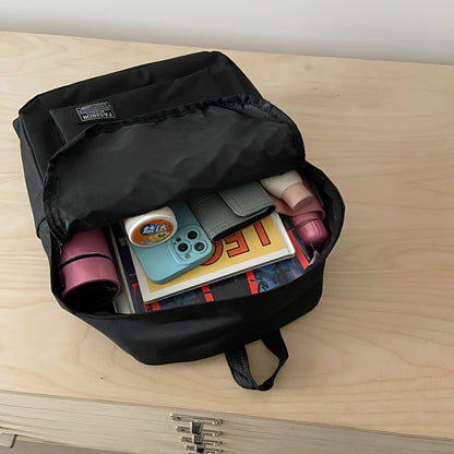 1pc Large Capacity Foldable Backpack - Lightweight Business Laptop Bag with Zipper Closure, Adjustable Shoulder Straps (Up to 50cm), Spacious Main Compartment - Durable Polyester Backpack for Men, Professionals, Students - Tr