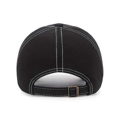 1pc Navy Blue Eagle Embroidered Baseball Cap for Men & Women - Stylish Unisex All-Season Hat with White Stitching, High-Quality Casual Sportswear Accessory, Outdoor Headwear, Trendy Headwear, Sturdy Construction, Sports Fans