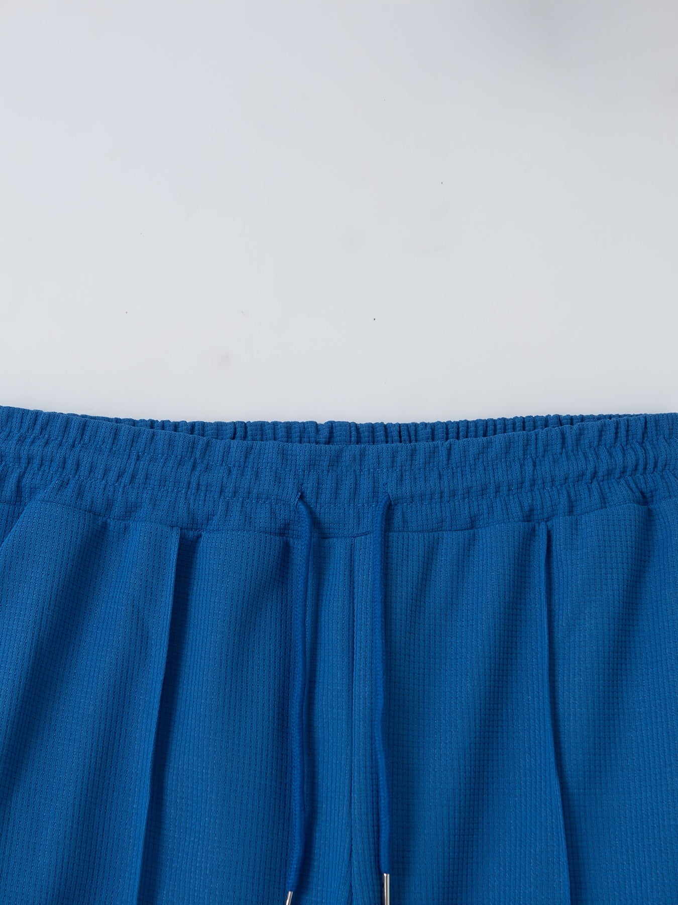 Baseball Collar Jacket and Pants Set in Waffle Fabric