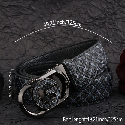 2025 New Automatic Buckle Belt, Versatile Business Casual Luxury Trendy Men's Leather Belt