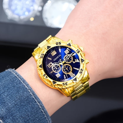 1pc Men'S Stylish Black Stainless Steel Quartz Watch - Elegant Round Dial, Durable Analog Display, Perfect Gift for Valentine'S Day, Birthday, Christmas, etc., Gift Watches | Elegant Wristwatches | Analog Watches