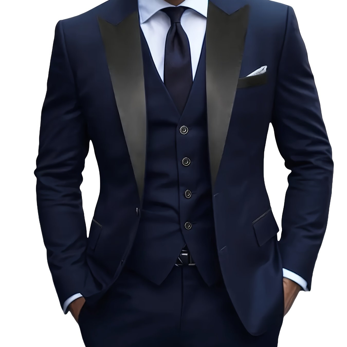 Men'S 2pcs Suit Coat And Pants Set, Suitable for Weddings, Business And Formal Occasions, Men'S Classic Suit, Men'S Elegant Suit, Men'S Casual Suit, Plain Suit, Wedding Party, Back-To-School Dance Suit