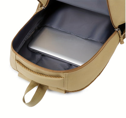 Leisure Backpack, Large Capacity Backpack, Suitable for Men and Women, Height 48cm, Length 33cm, Thickness 20cm, Can Hold 17-inch Laptop, Equipped with Adjustable Shoulder Straps, Ideal Choice for Daily Outdoor Commuting, Tra