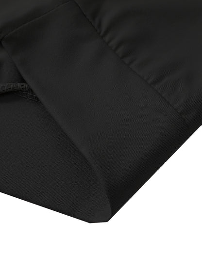 Men'S Casual Summer Two-Piece Set - Loose Fit Short Sleeve Zipper Polo Shirt & Joggers with Side Stripes, Polyester, Ideal for Hot Weather, Summer Casual Wear|Striped Pattern|Polyester Fabric