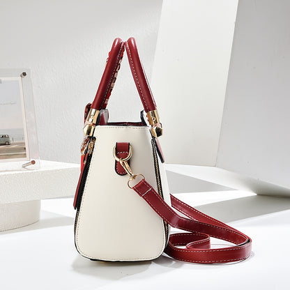 A Large Capacity Handbag for Women, Suitable for Business, Casual Outings, And Travel, Featuring a Randomly Colored Scarf, Perfect As a Mother'S Day Gift.