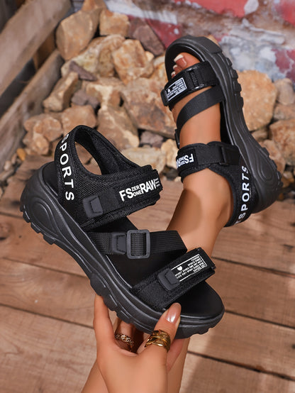 2025 Summer Fairy Style Lightweight High-End New Magic Tape Sandals for Women, Fashionable Casual Outdoor Wear