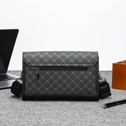 Men‘S Classic Square Single Shoulder Bag, Envelope Bag, College Bag, Ideal Gifts for Father Husband Boyfriend
