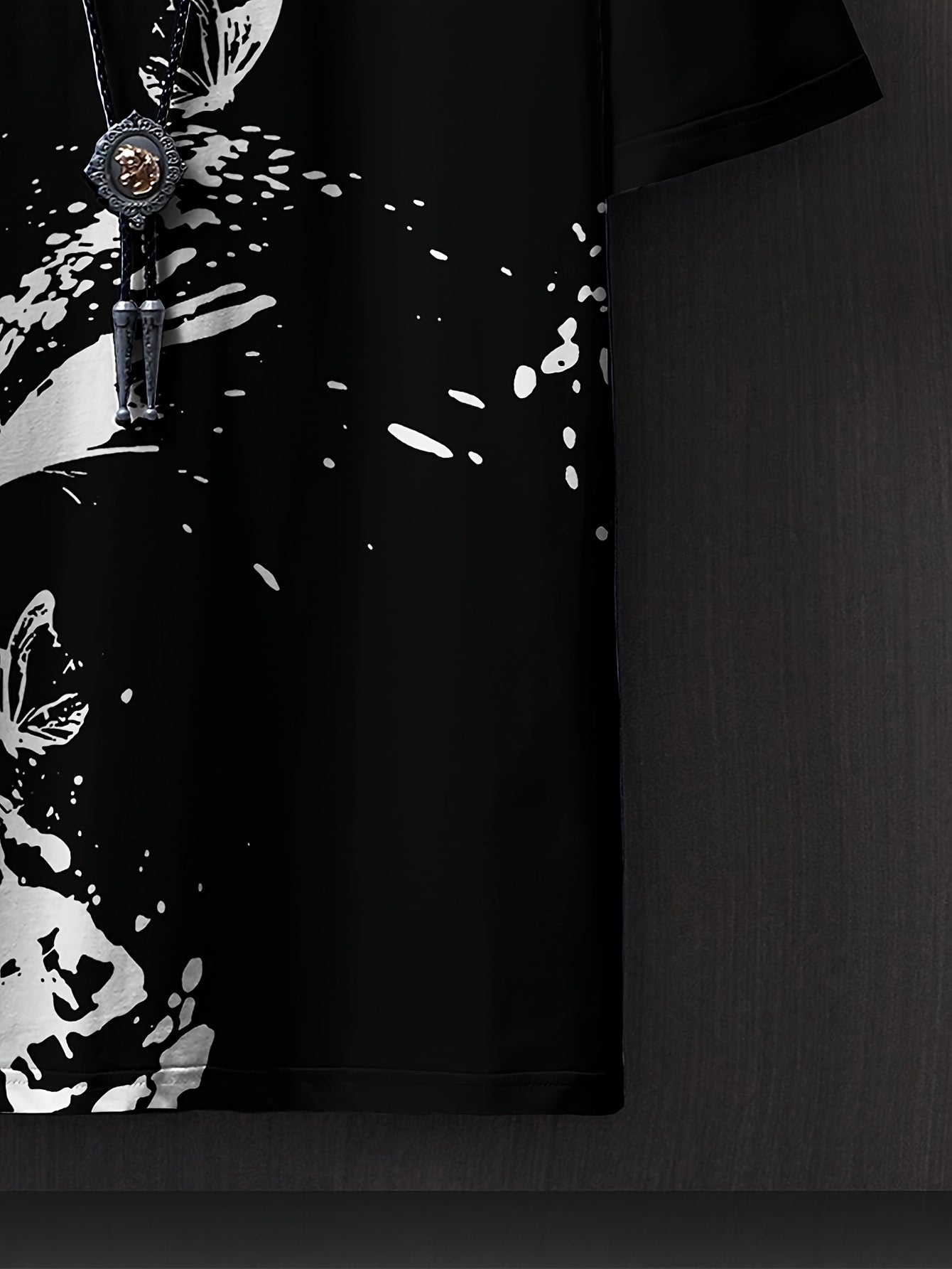 Men's Flat Shoulder Casual Butterfly Print Short Sleeve T-Shirt XT7119