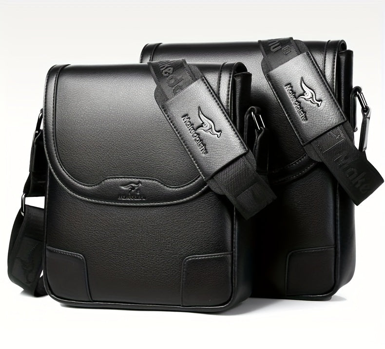 Men'S Fashion Crossbody Messenger Bag, Casual Shoulder Bag, Large Capacity Business Travel Satchel, Trendy Vertical Backpack