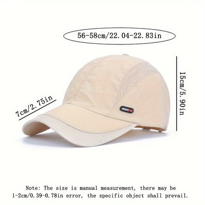 1pc Unisex Quick-Dry Baseball Cap, Versatile Sports Hat for All Seasons!